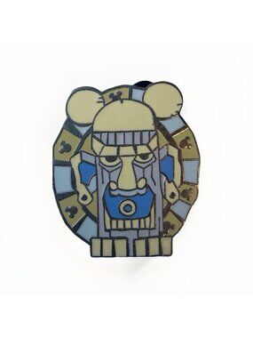 Disney Pin Tiki hidden mickey 2007 blue & gray Trading Tropical Present Gift